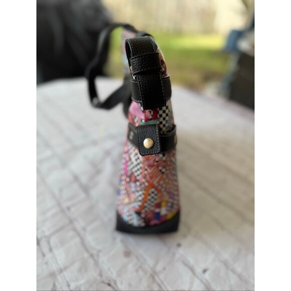 Sydney Love Hip Chic Large Hobo Bag Fashion Model Print Colorful Maximalist NWT - Picture 13 of 15